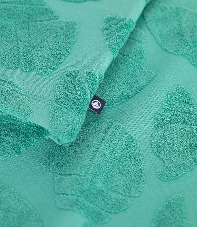 Camicia a maniche corte in cotone bambino verde