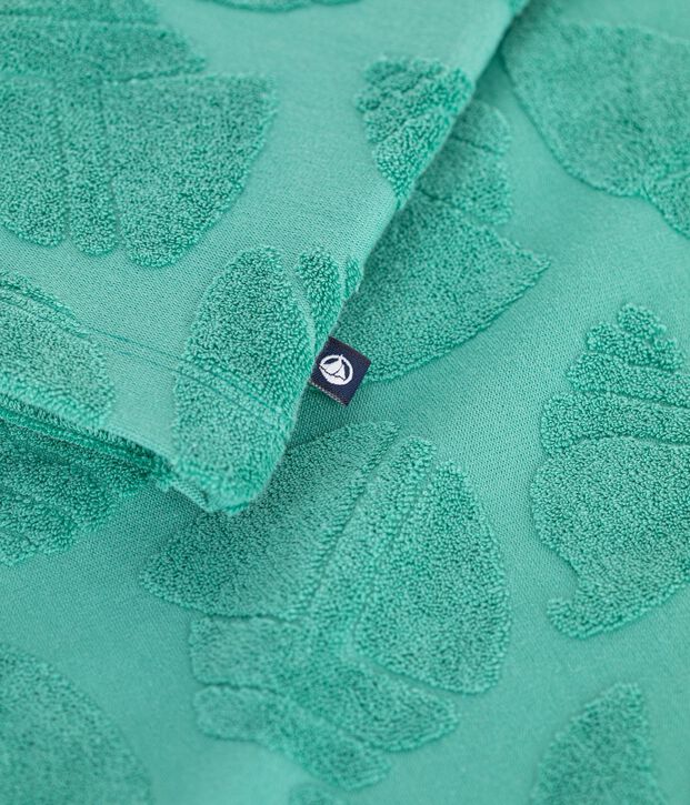 Camicia a maniche corte in cotone bambino verde