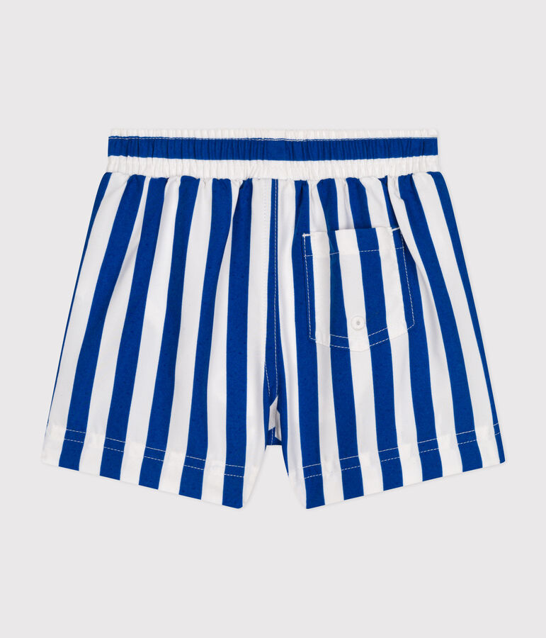 Shorts da bagno beb&egrave; bianco/blu