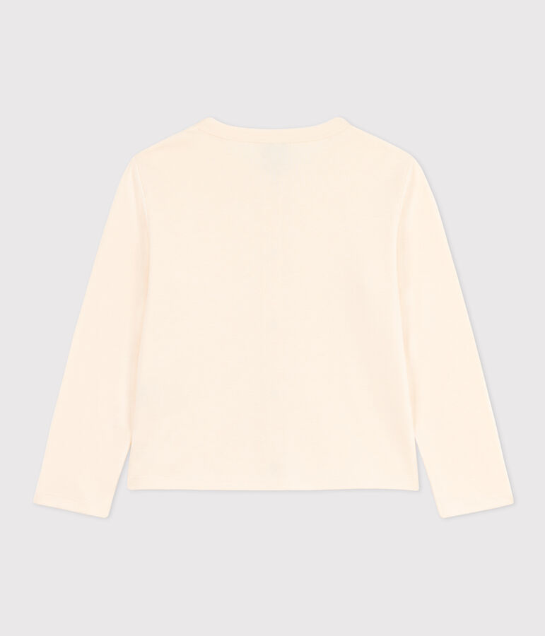 Cardigan in cotone bambina ecru