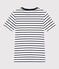 T-shirt L'ICONIQUE girocollo in cotone Donna bianco MARSHMALLOW/blu SMOKING