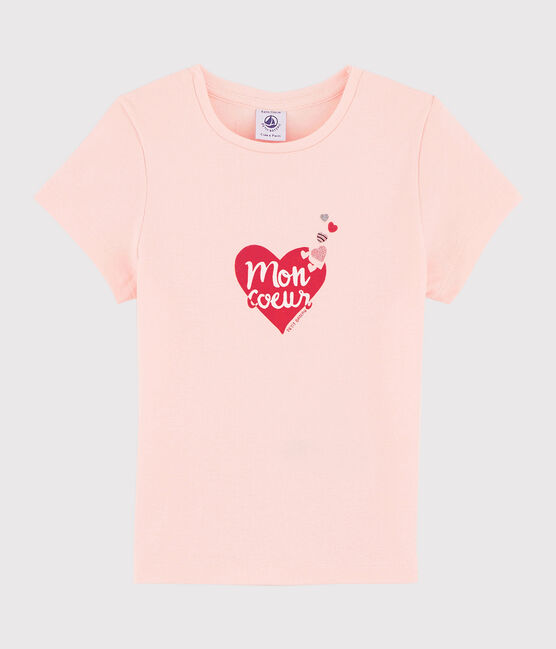T-shirt serigrafata bambina rosa MINOIS