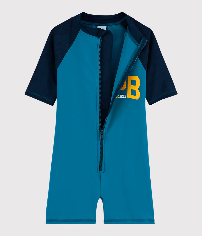 Tuta anti-uv riciclata bambino blu