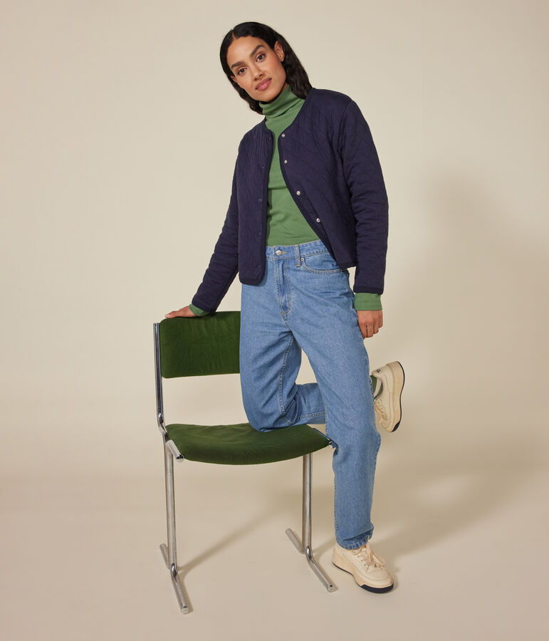 Cardigan donna in tubique blu