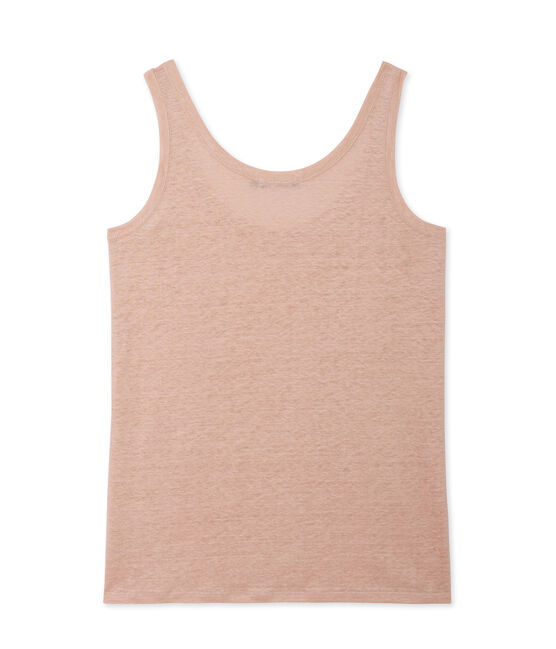 Canotta donna in lino laccato rosa ROSE/grigio ARGENT