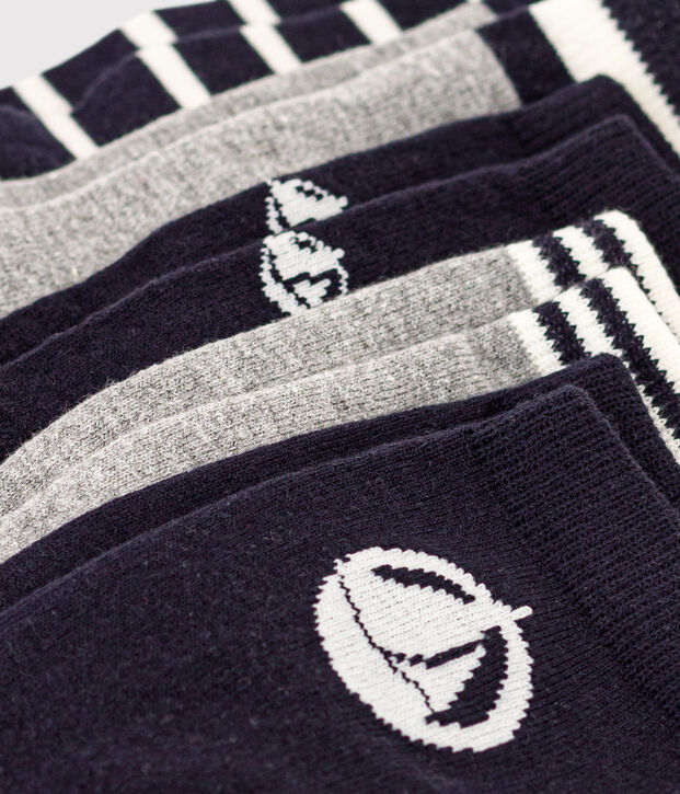 5 paia di calzini in cotone stampato bambino multicolore