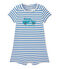 Tutina bebé bambino marinière bianco FETA/blu PERSE