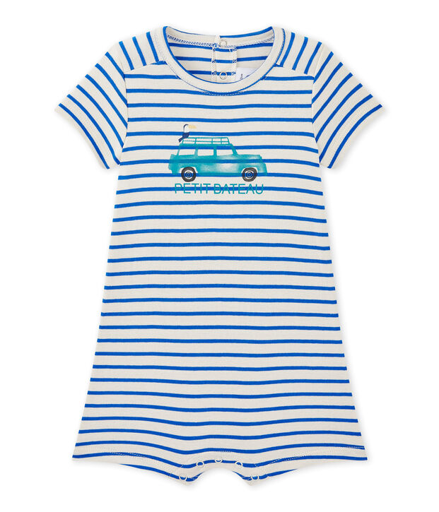 Tutina beb&eacute; bambino marini&egrave;re beige/blu