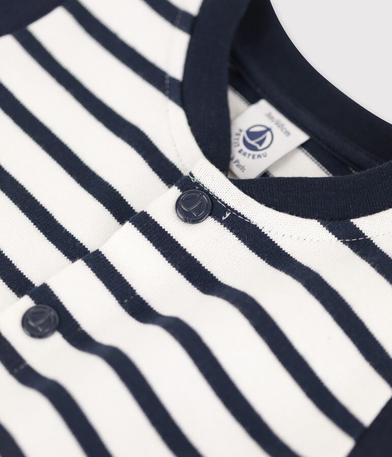 Teddy in jersey beb&egrave; bianco/blu