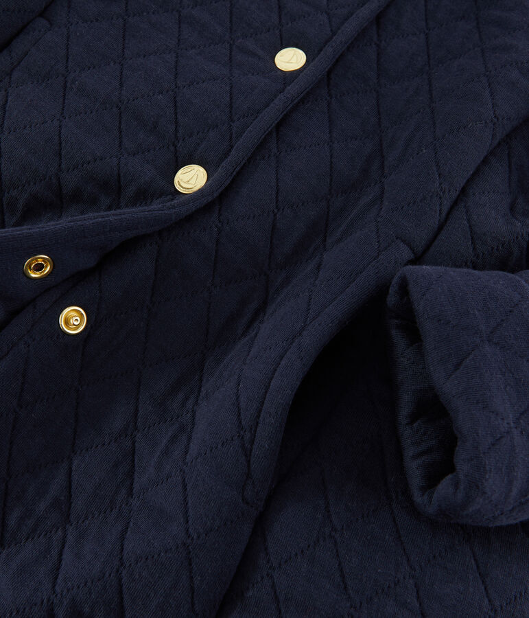 Cappotto in tubique bambina blu