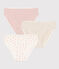 Confezione da 3 slip da ragazza in cotone ed elastam motivo fiore variante 1