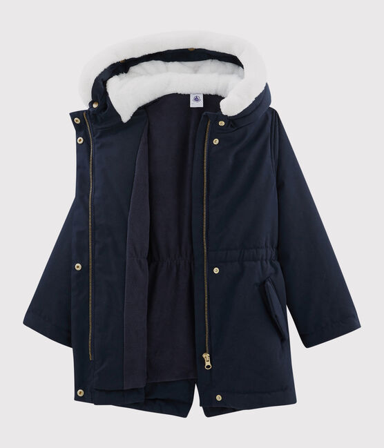 Parka in cotone spalmato bambina blu SMOKING