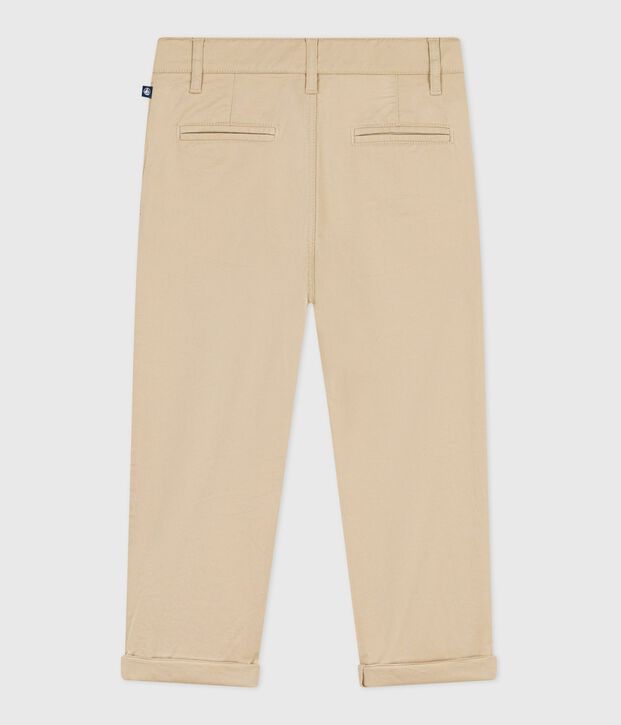 Pantaloni in cotone bambino beige