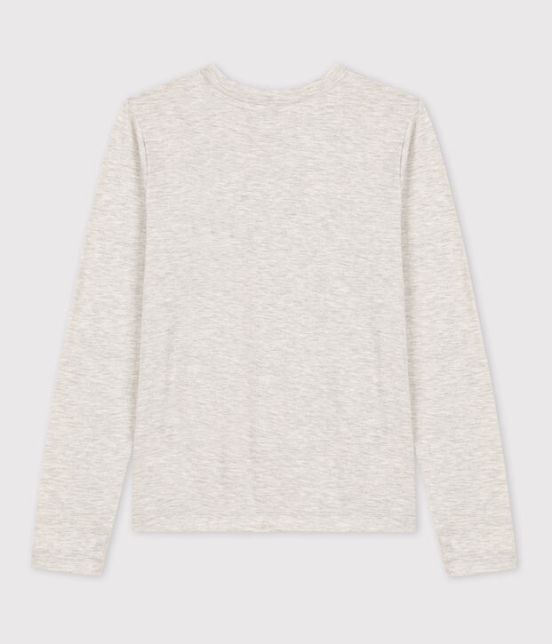 T-shirt L'ICONIQUE girocollo in cotone caldo Donna BELUGA CHINE