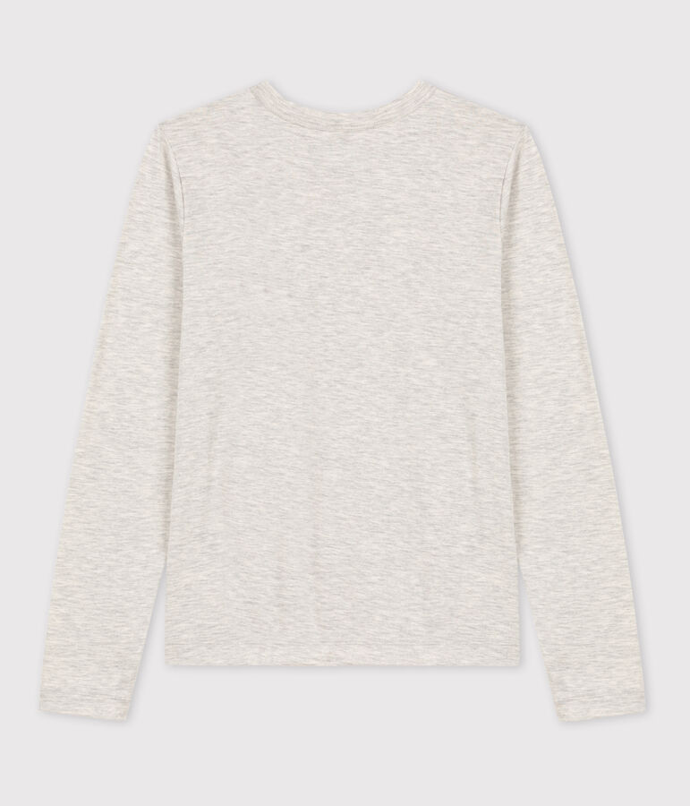 T-shirt L'ICONIQUE girocollo in cotone caldo Donna grigio