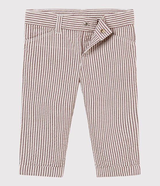 Pantalone maschietto a righe rosso VINO/bianco MARSHMALLOW