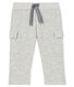 Pantalone bebè maschio in maglia di velluto