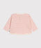 T-shirt bebè a maniche lunghe in tubique rosa AVALANCHE/ ROSELINE