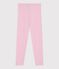 Leggings in cotone tinta unita bambina rosa MARQUISE