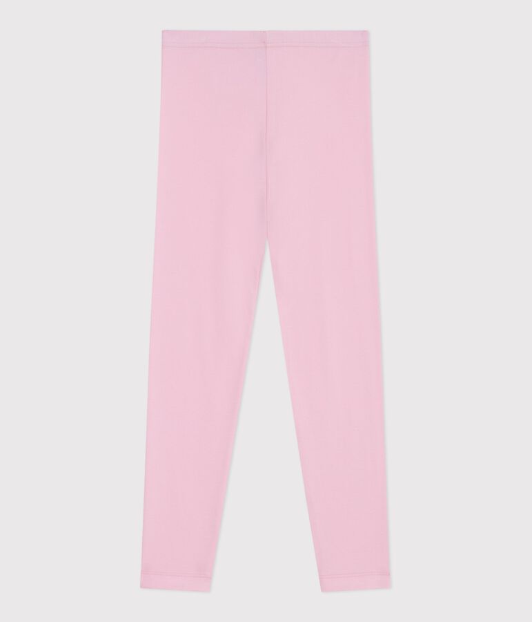 Leggings in cotone tinta unita bambina rosa MARQUISE