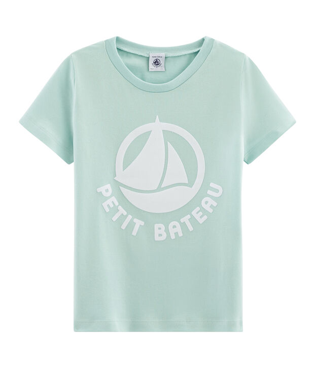 T-shirt logo bambino blu