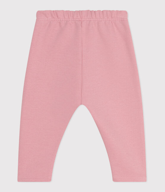 Joggers in cotone tinta unita neonato rosa CHARME