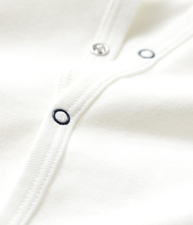 Cardigan per beb&egrave; in cotone bianco