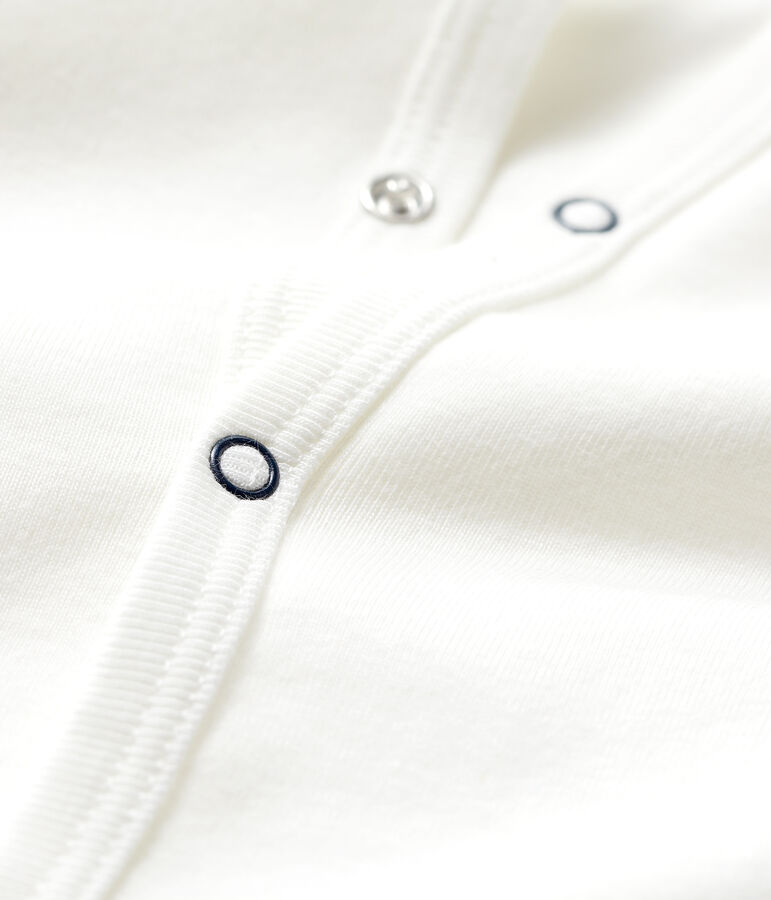 Cardigan per beb&egrave; in cotone bianco MARSHMALLOW