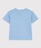 T-shirt a maniche corte in cotone bambina blu FLO