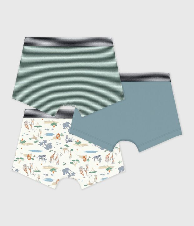 Set di boxer in cotone con stampa savana bambino multicolore
