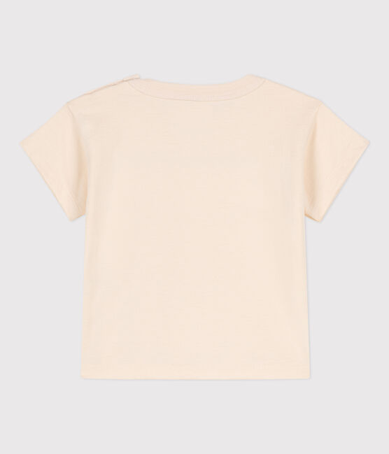 T-shirt a maniche corte bebè in jersey ricamato ecru AVALANCHE
