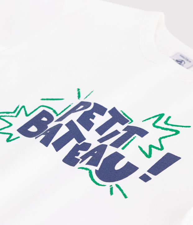 T-shirt a maniche corte in cotone bambina bianco/multicolore