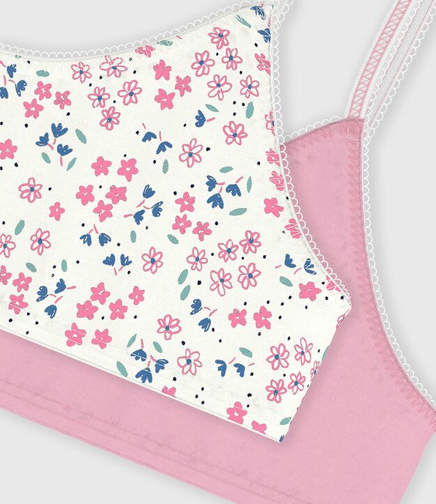 Set di brassi&egrave;re bambina in cotone con stampa a fiori multicolore