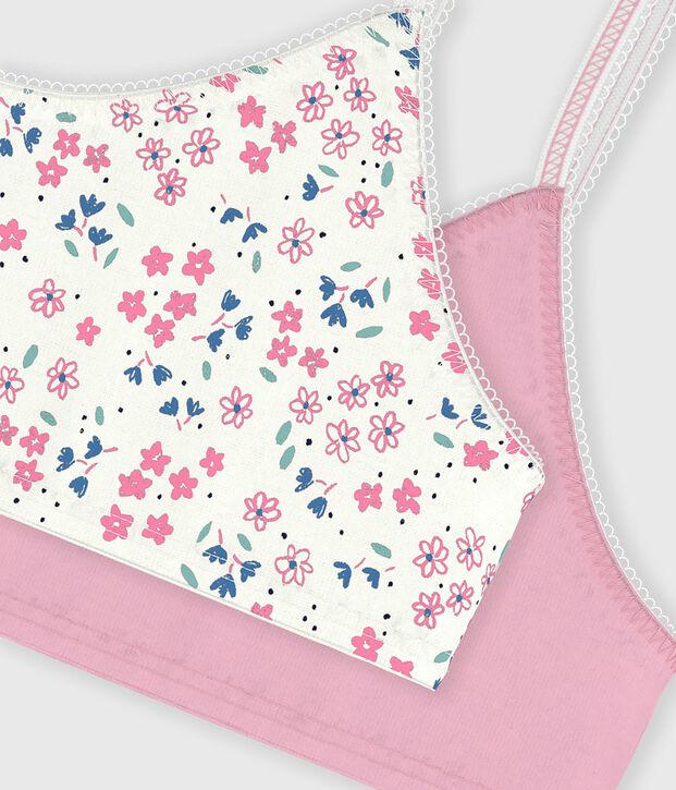 Set di brassi&egrave;re bambina in cotone con stampa a fiori multicolore