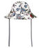 Cappellino da pescatore neonata in cerata fantasia bianco MARSHMALLOW/bianco MULTICO