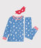 Pigiama bambino travestimento fosforescente in cotone con mantello blu/multicolore