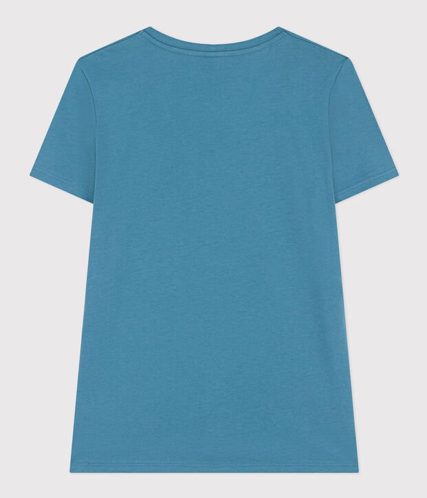 T-shirt LE DROIT scollo a V in cotone Donna blu