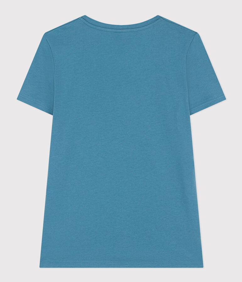 T-shirt LE DROIT scollo a V in cotone Donna blu