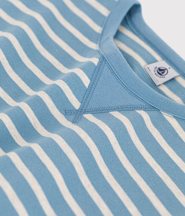 Marini&egrave;re felpa in cotone Donna blu/beige