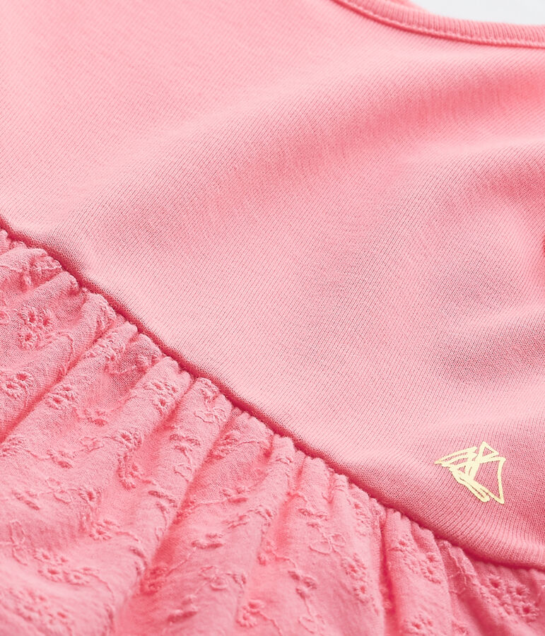 Abito beb&egrave; bambina con maniche a farfalla rosa