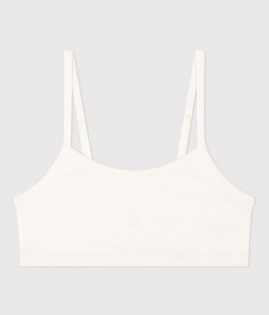 Brassière donna in cotone elastam tinta unita bianco MARSHMALLOW