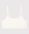 Brassière donna in cotone elastam tinta unita bianco MARSHMALLOW