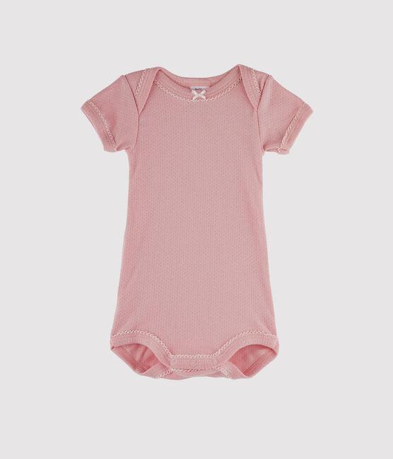 Body manica corta bebè bambina rosa CHARME