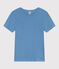 T-shirt L'Iconique in cotone tinta unita donna blu ALASKA