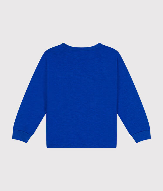 T-shirt a maniche lunghe in jersey flammé  bambino blu CALVIN
