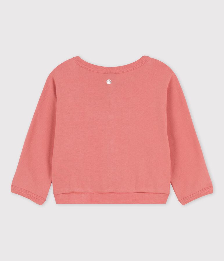 Cardigan in cotone neonato rosa