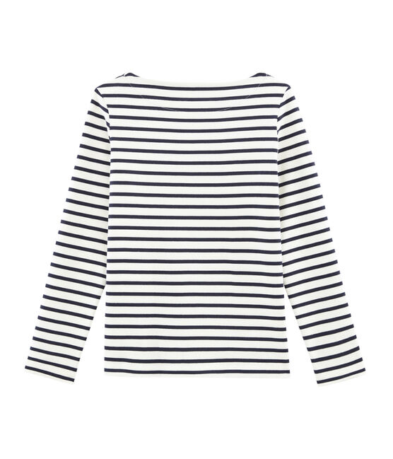 Marinière iconica donna beige COQUILLE/blu SMOKING