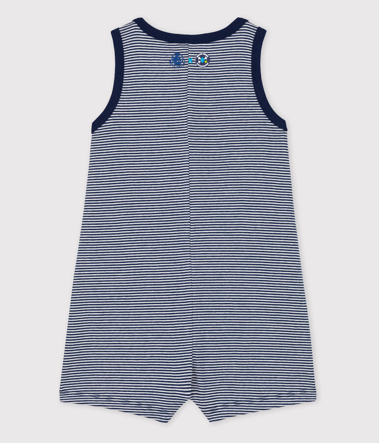 Tutina beb&egrave; Petit Bateau x Water Family blu/bianco