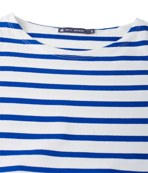 Robe femme trompe l'&oelig;il bianco/blu