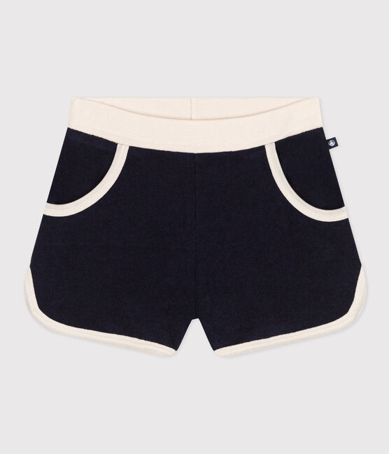 Shorts in spugna bambina blu SMOKING